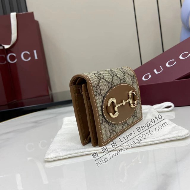 Gucci專櫃古馳最新款Horsebit 1955系列卡包零錢包卡夾 jh2888型號：621887